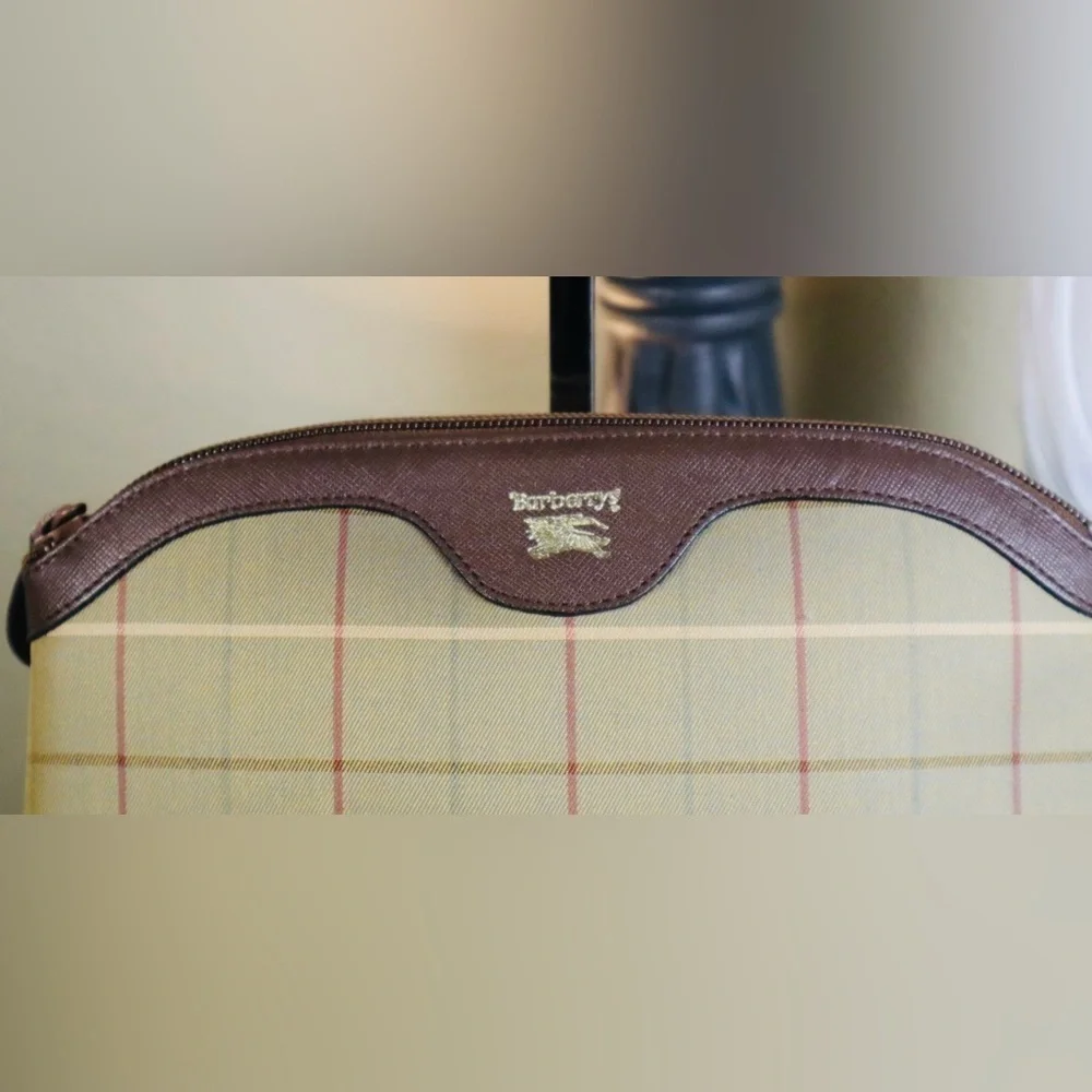 BURBERRY Clutch bag Brown PVC/leather unisex VTG “Host Pick”